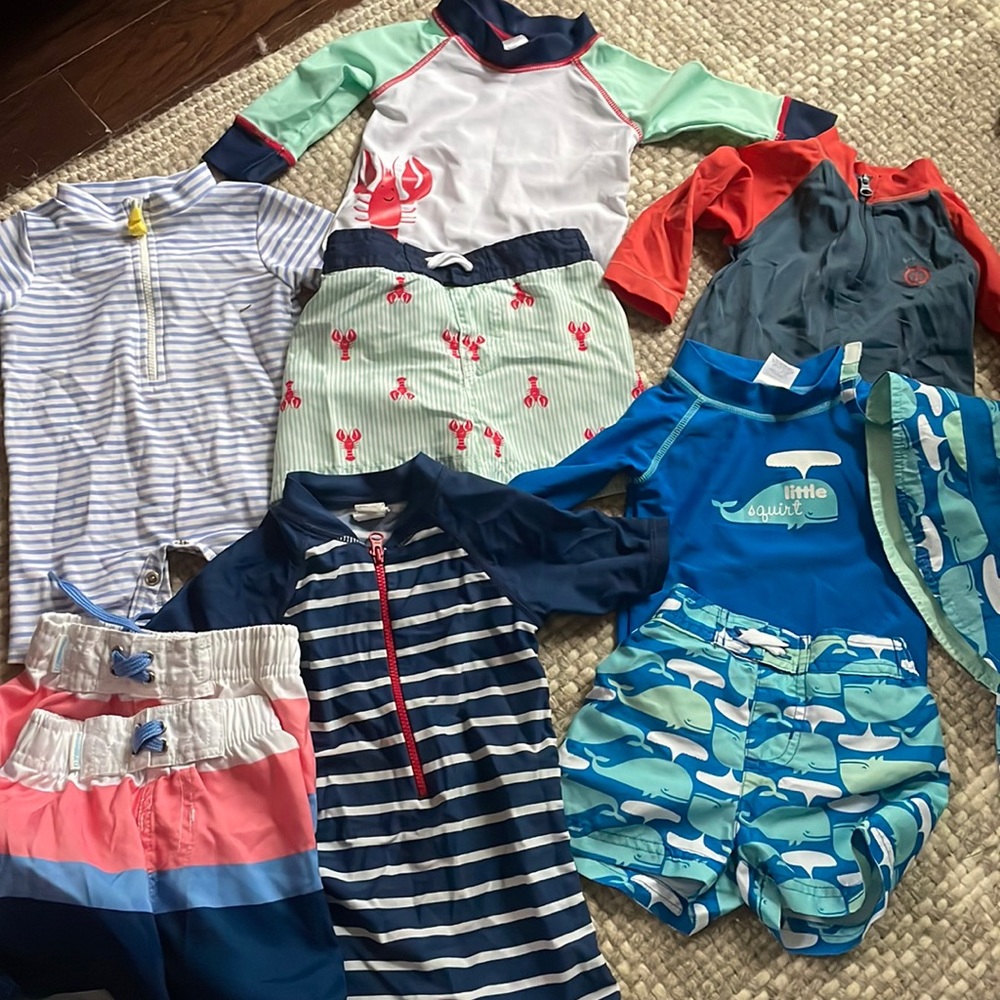 Baby boy swimsuit set - Ruggedbutts, Dillards, toobydoo and gap! 3-6m